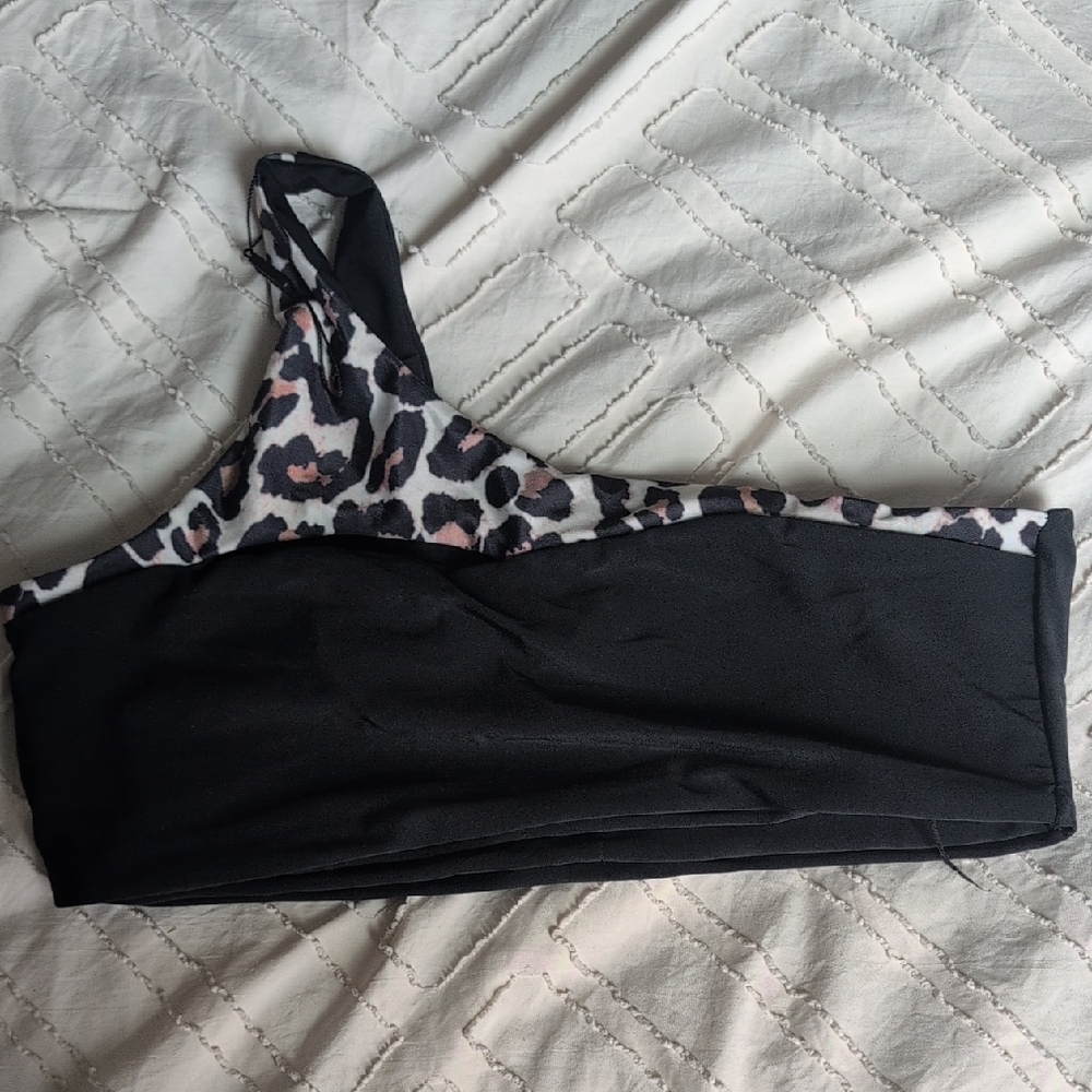 Black and Leopard Women's Bandeau